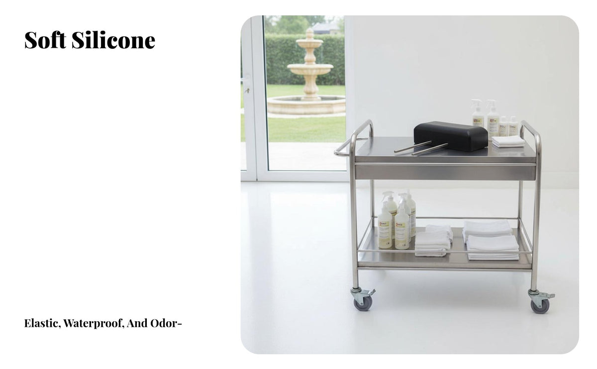 Adjustable Shampoo Bed Headrest Stainless Steel Frame U-Shaped Neck Rest Thai Massage Bed Headrest for Hairstylists, Barbershop, Beauty Parlor