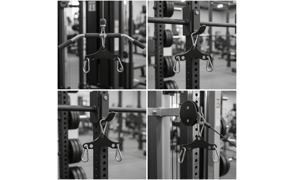 Conversion Plate with Hooks Arched Lat Pulldown Adapter Compact Adapter Plate for Commercial Gyms