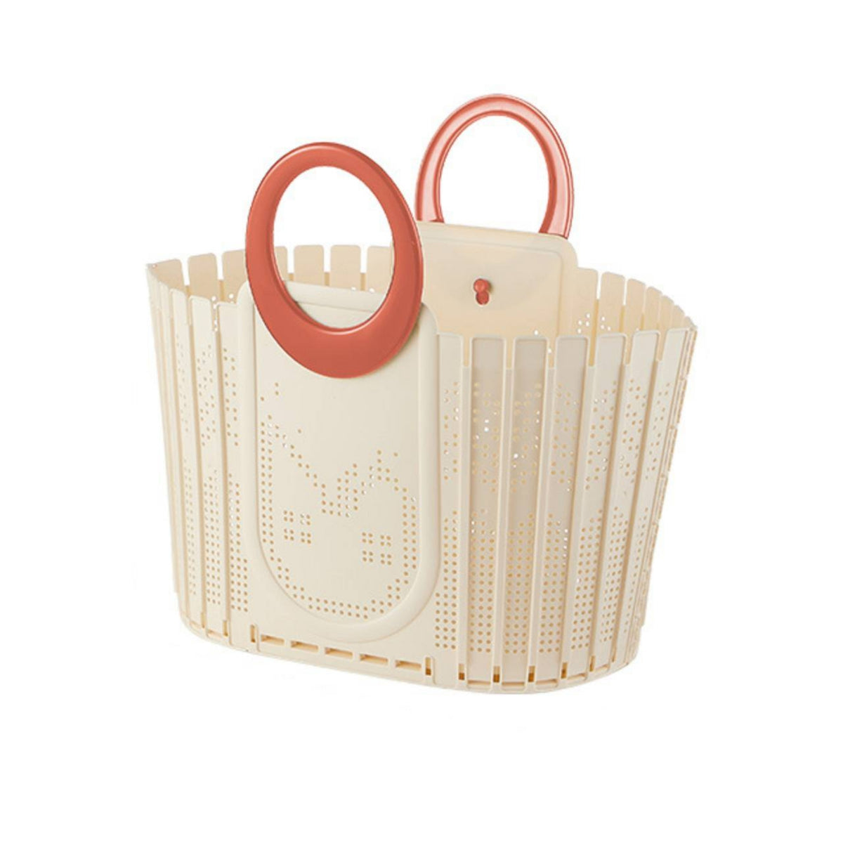 Cream Style Foldable Portable Laundry Basket for Bathroom, Large Capacity Storage Basket