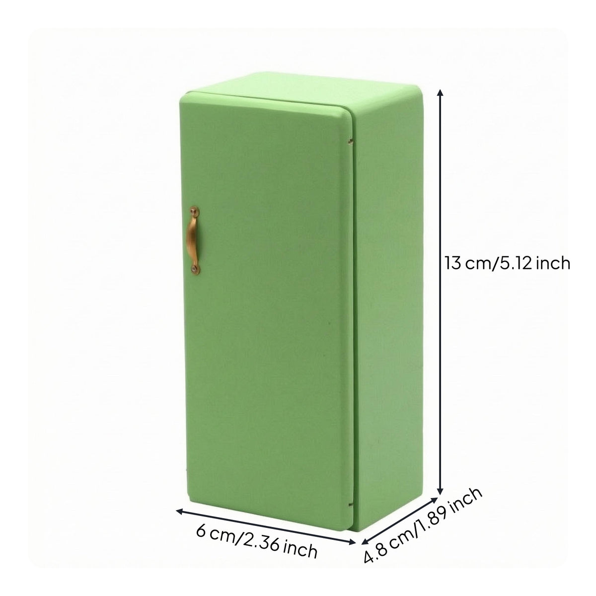 1/12 Scale Refrigerator Shelved inside/12 Scale Fridge Style Miniature Refrigerator for Dollhouse