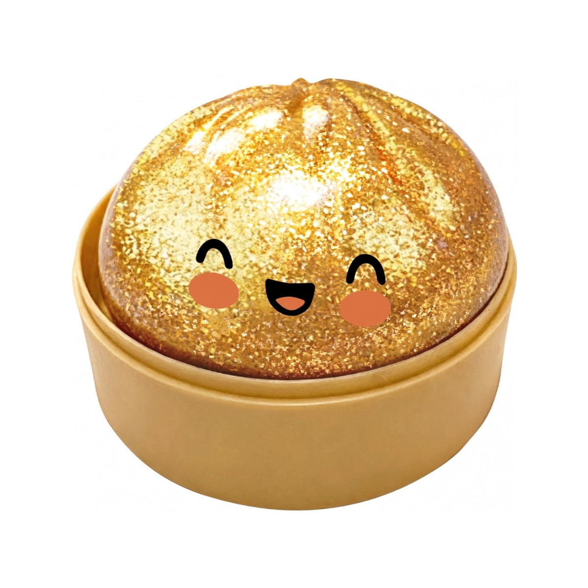 Glossy Transparent Squishy Ball Hand-Held Glitter Squishy Ball Soft-Looking Sensory Item Bun-Shaped