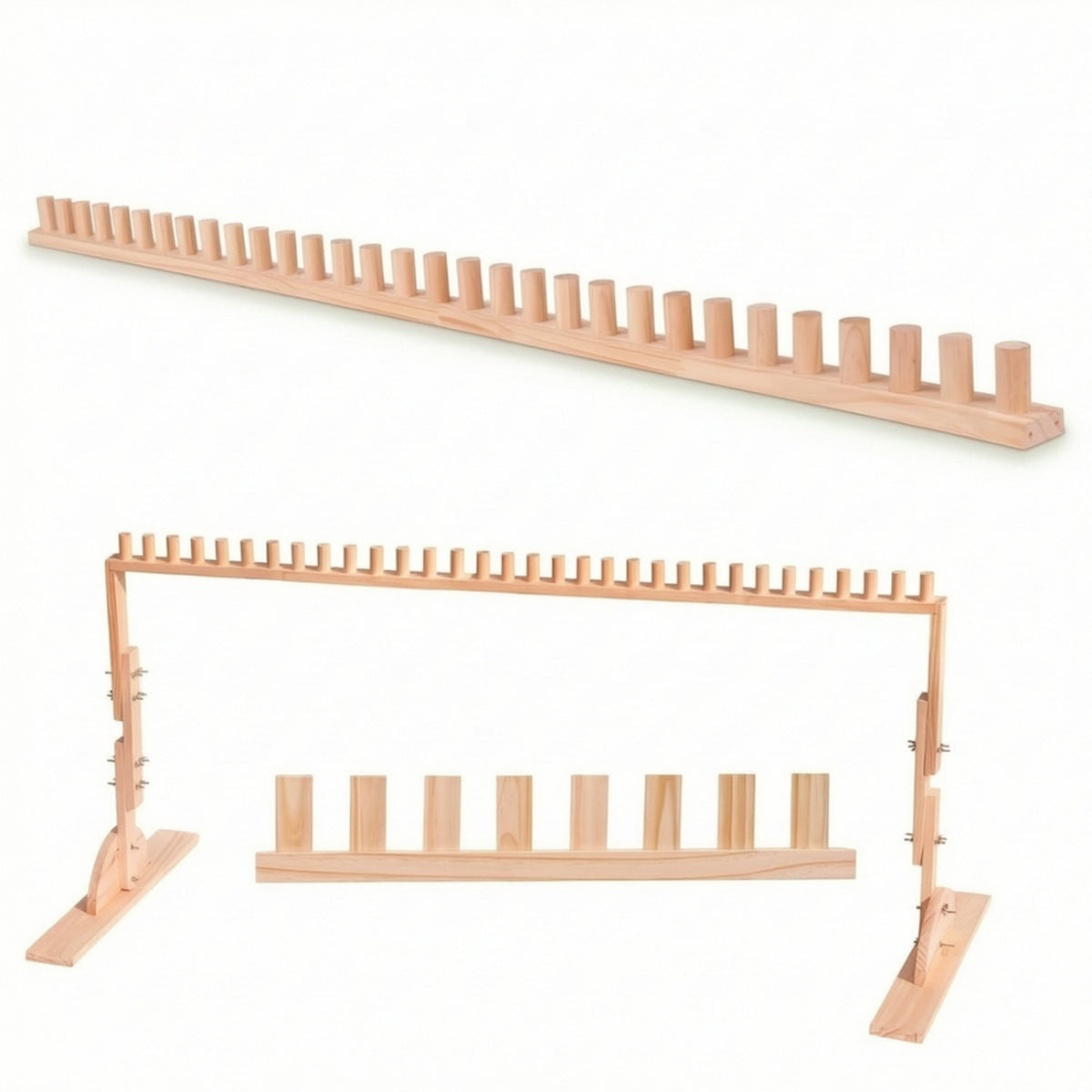 Wooden Yarn Knitting Frame for DIY Blanket Weaving