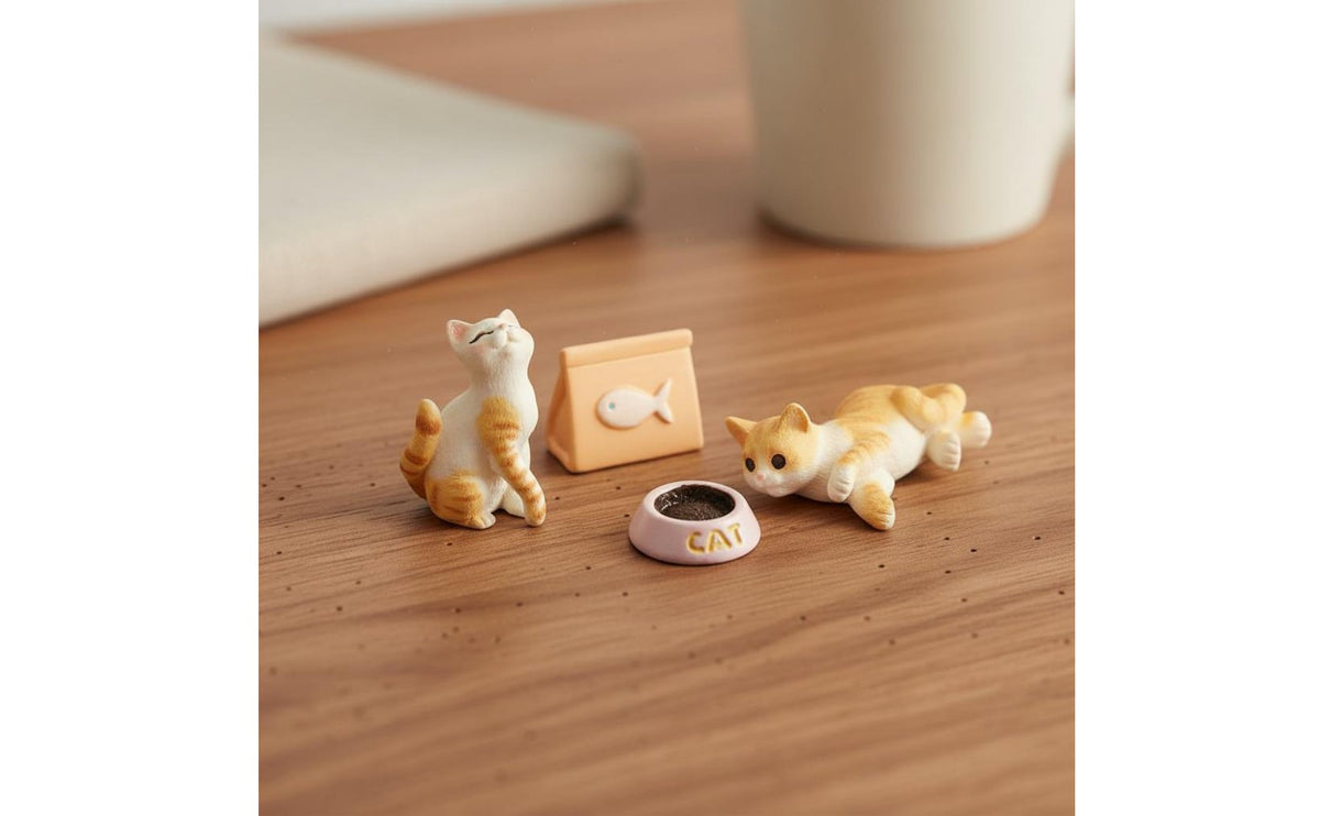 Miniature Feline Perch Cute Kitten Design Tiny Feline Perch Model Simple Design 1/12 Scale Pet Accessories for Fairy Garden, Terrarium