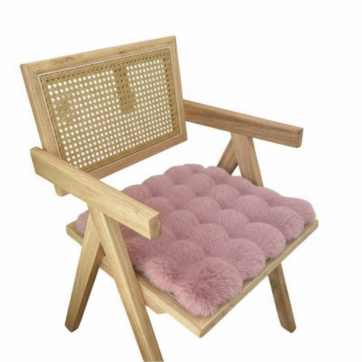 Soft and Comfortable Faux Chair Pad Provides Warmth Faux Chair Cushion Non-Shedding for Women, Bedroom, Gaming Setup, Kitchen