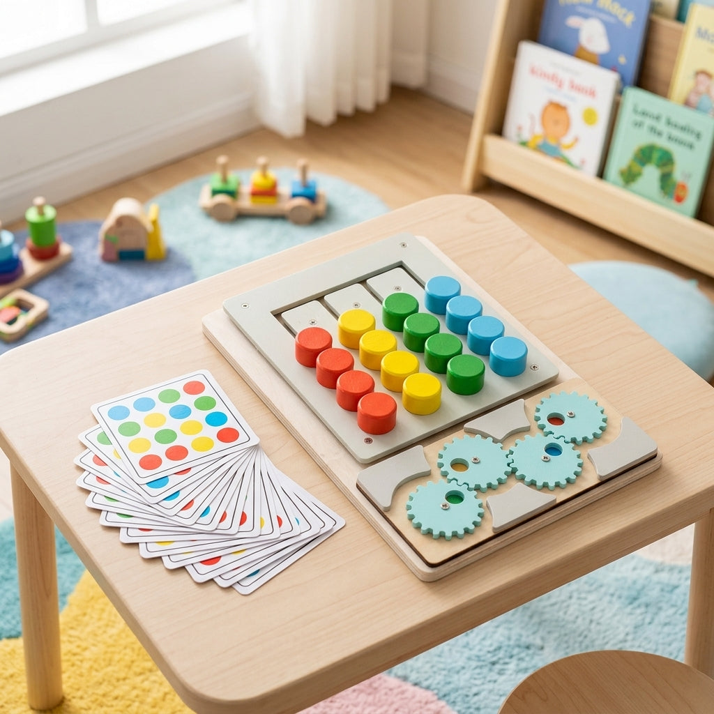 Wooden Puzzle for Kids Ages 4 to 6, Preschool Educational Material, Educational Game for Dexterity