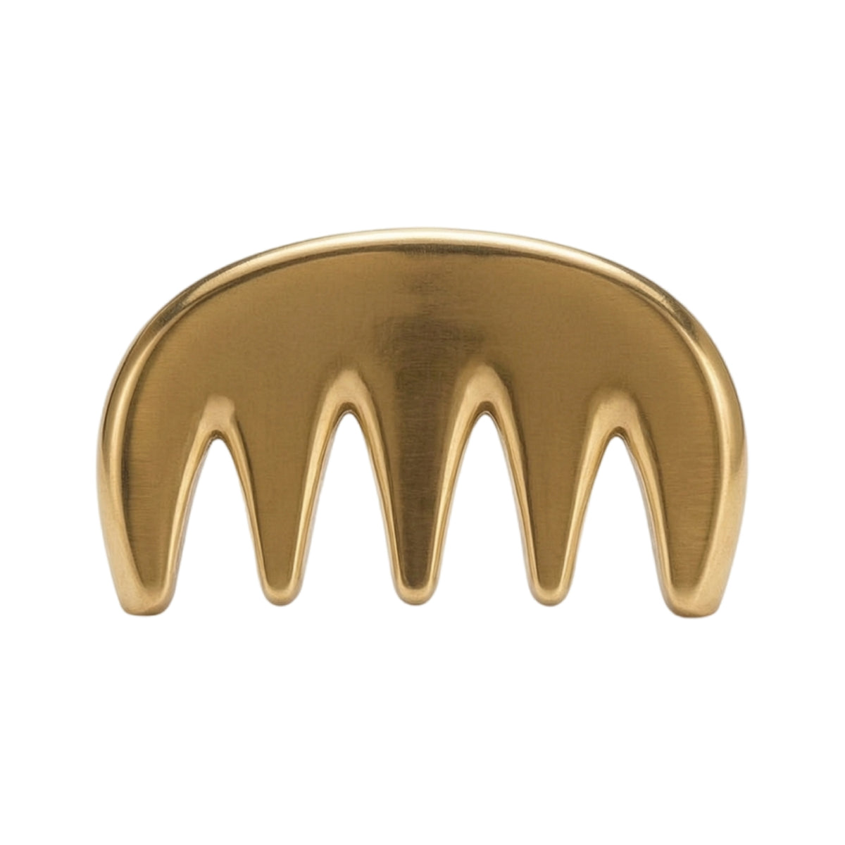 Curved Five-Tooth Massage Comb Portable Metal Massage Comb Lightweight Manual Scalp Massager Ergonomic