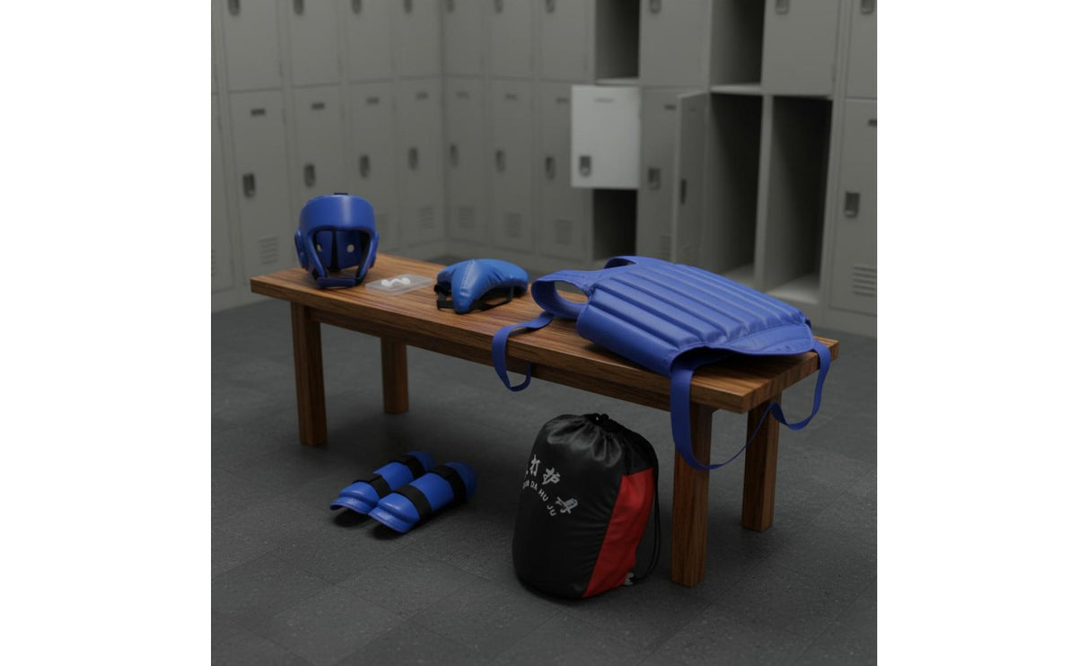 Thick Padding Taekwondo Sparring Gear Kit Wear-Resistant Taekwondo Sparring Gear Set Breathable Combat Arts Safety Set Comfortable for Beginners, Kids, Children