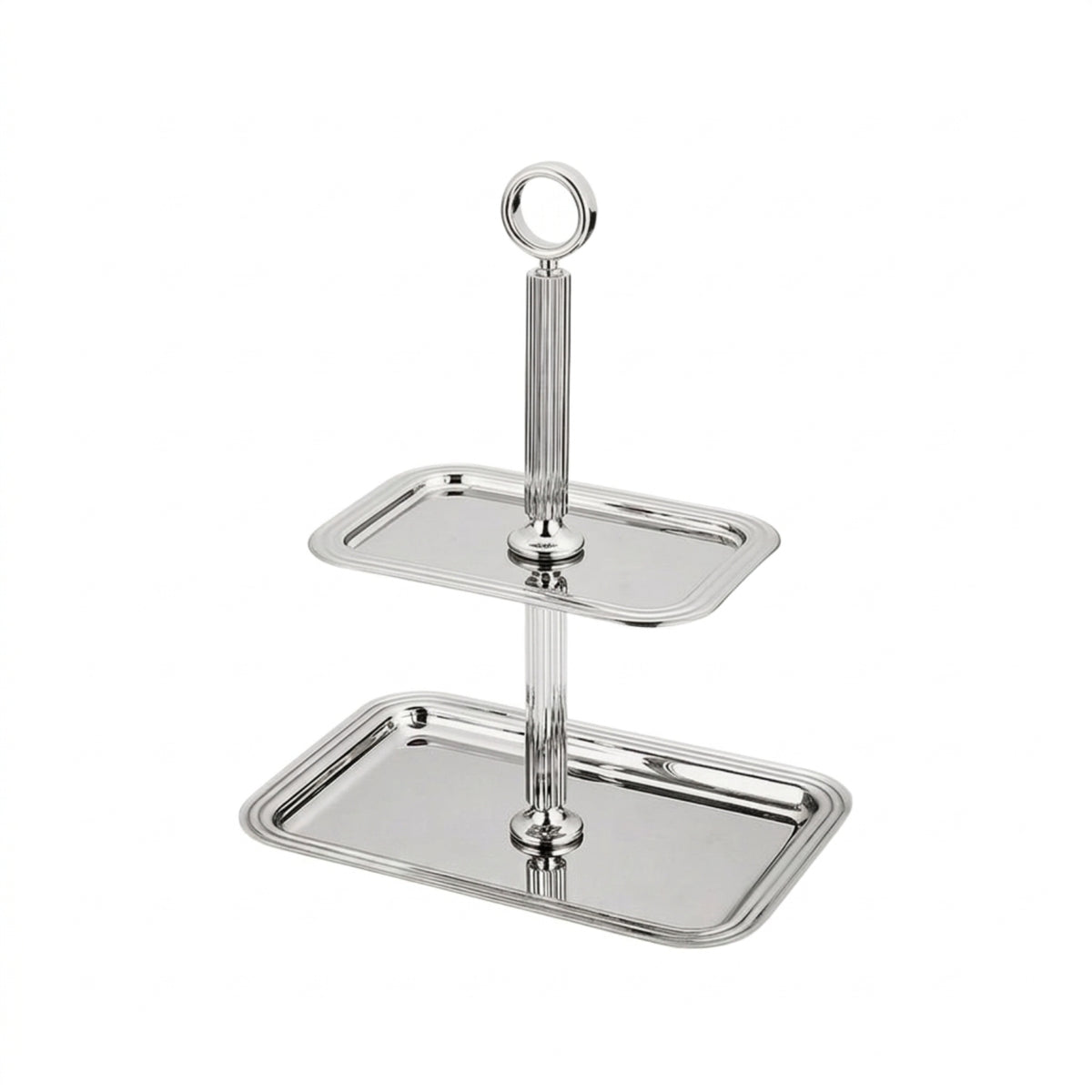 2 Tier Cake Stand Effortlessly to Clean Two Tier Serving Tray Modern Cake Stand with Handle