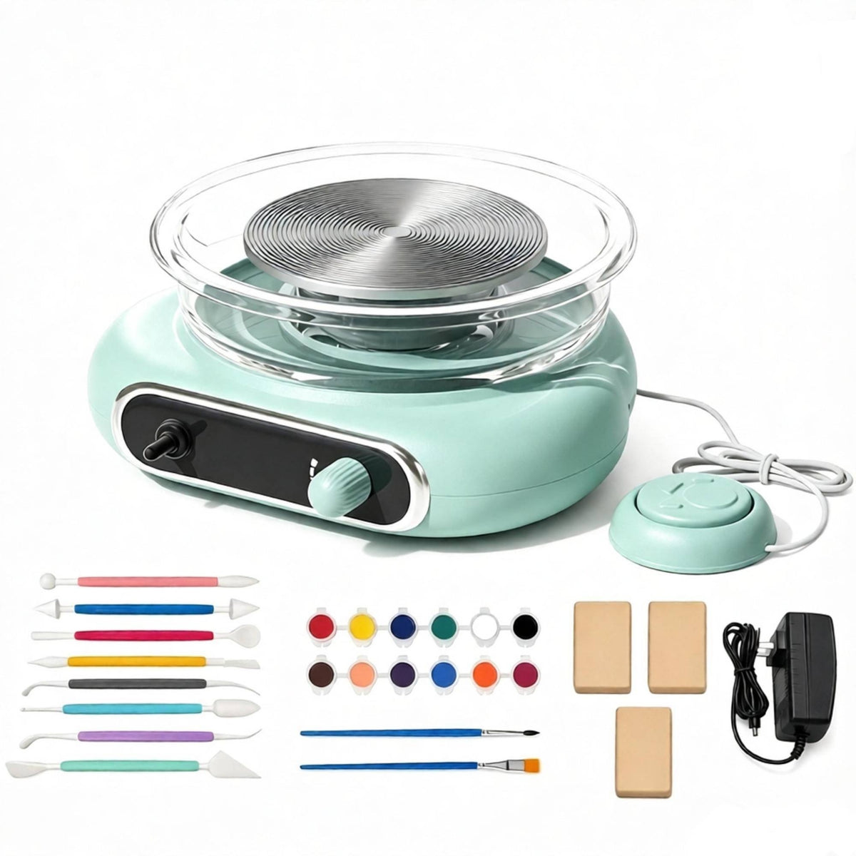 Adult Pottery Wheel Machine with Variable Speed for Ceramic Art Teaching