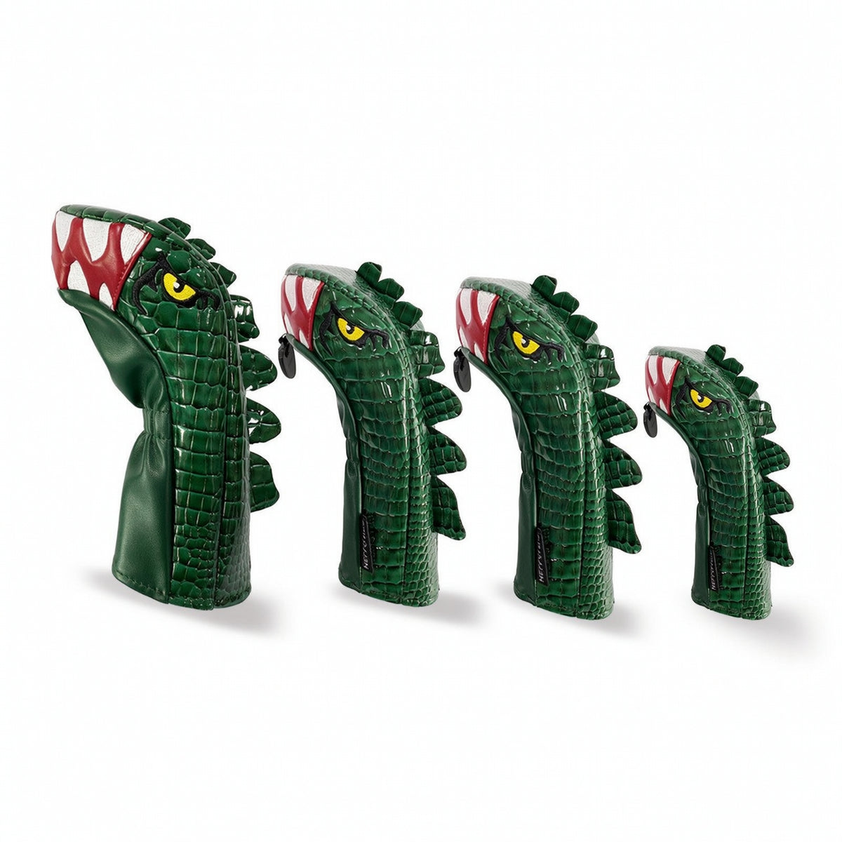 4 Pieces Dinosaur Golf Headcover Shielded Golf Club Head Cover Dinosaur Head Cover Textured Waterproof for Golfers