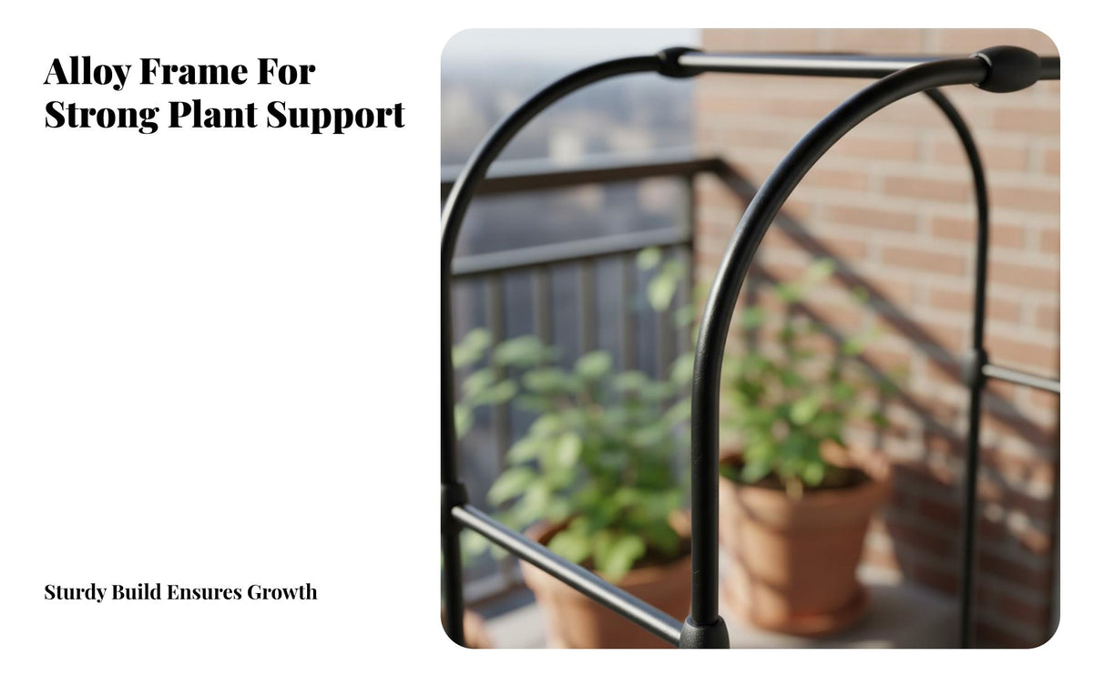 Weather-Resistant Metal Garden Arch with Planter Boxes Sturdy and Long-Lasting Planter Box Arch Stable Design Climbing Plant Archway Easy Assembly for Gardeners, DIY Enthusiasts, Homeowners, Balcony, Patio, Backyard, Yard