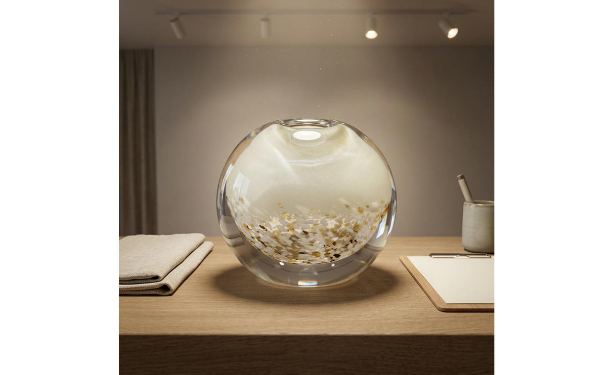Glass Vase Modern Decorative Vase Minimalist for Tabletop, Living Room