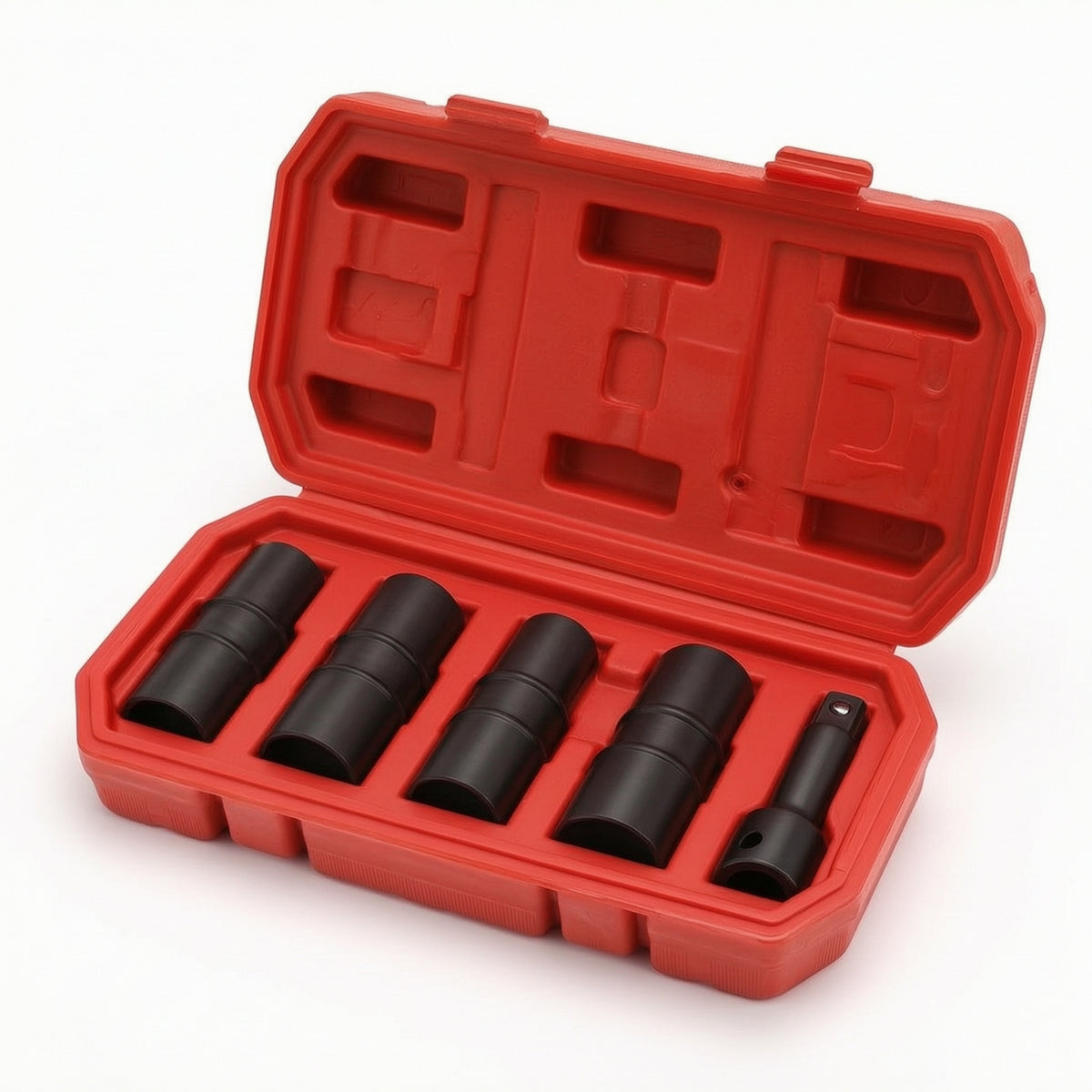 5 Pieces Impact Socket Set Double-Headed Socket Set Resistant Tool for Mechanics, Garage