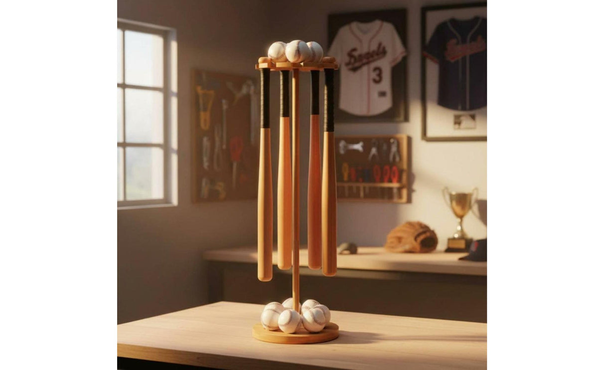 Hitter Display Stand Non-Slip Base Wooden Hitter Display Stand Indoor Outdoor Use for Sports Teams, Clubhouse