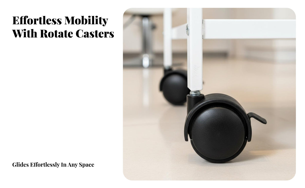 Triple-Shelf Rolling Trolley 360-Degree Rotating Casters Triple-Shelf Rolling Shelf Sleek Contemporary Design Storage Trolley for Beauticians