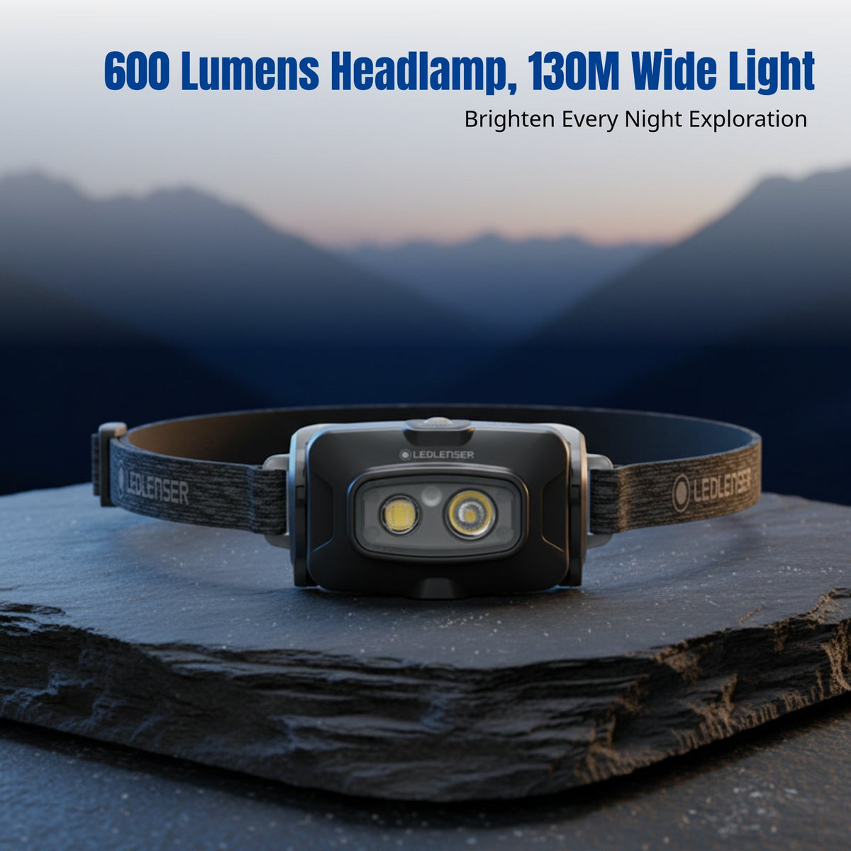 HF4R Rechargeable Headlamp, High Lumen, Long Runtime, IP68 Waterproof, Outdoor Hiking, Fishing, Running