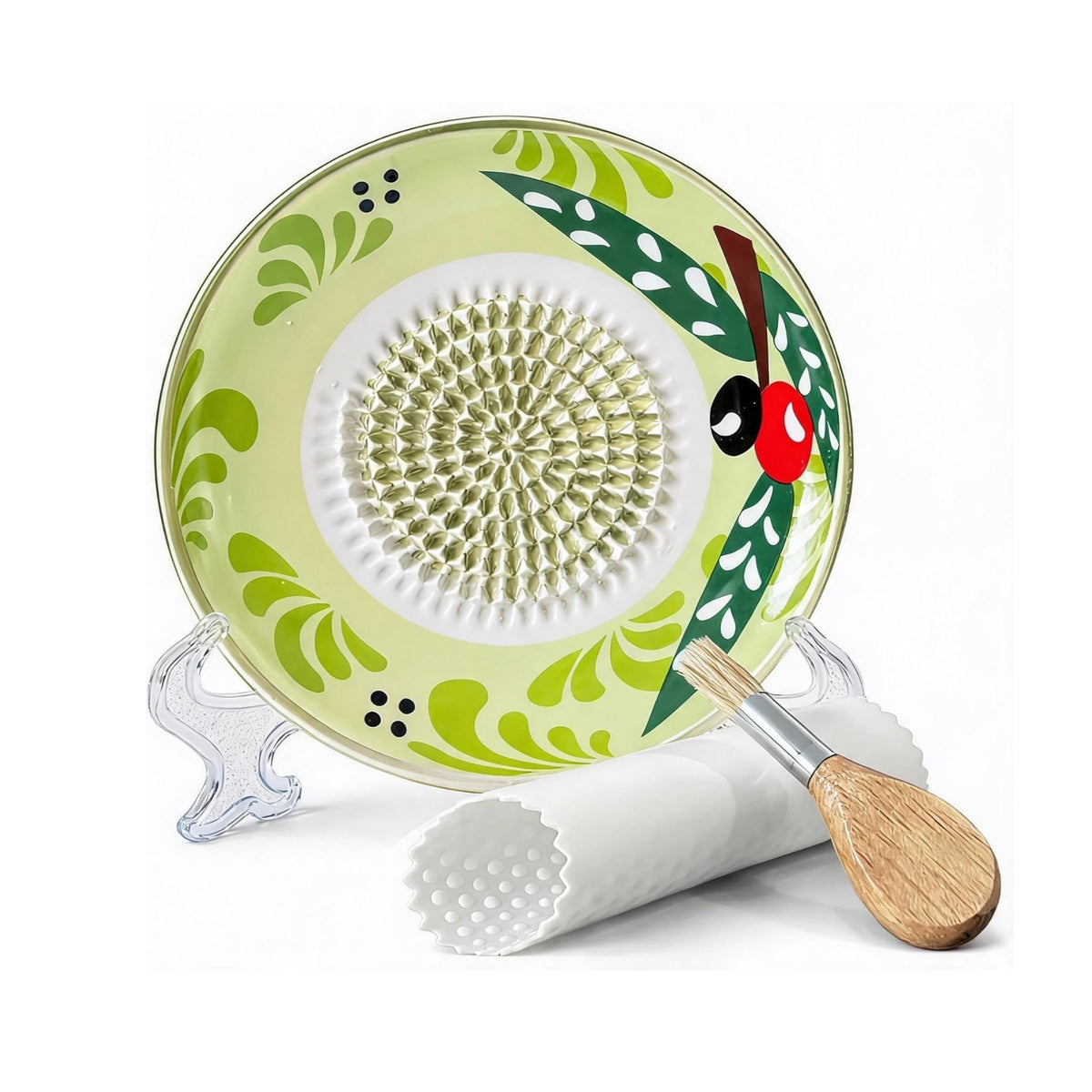 Garlic Grater Plate Textured Garlic Grater Plate with Brush Dishwasher Kitchenware for Home Cooks