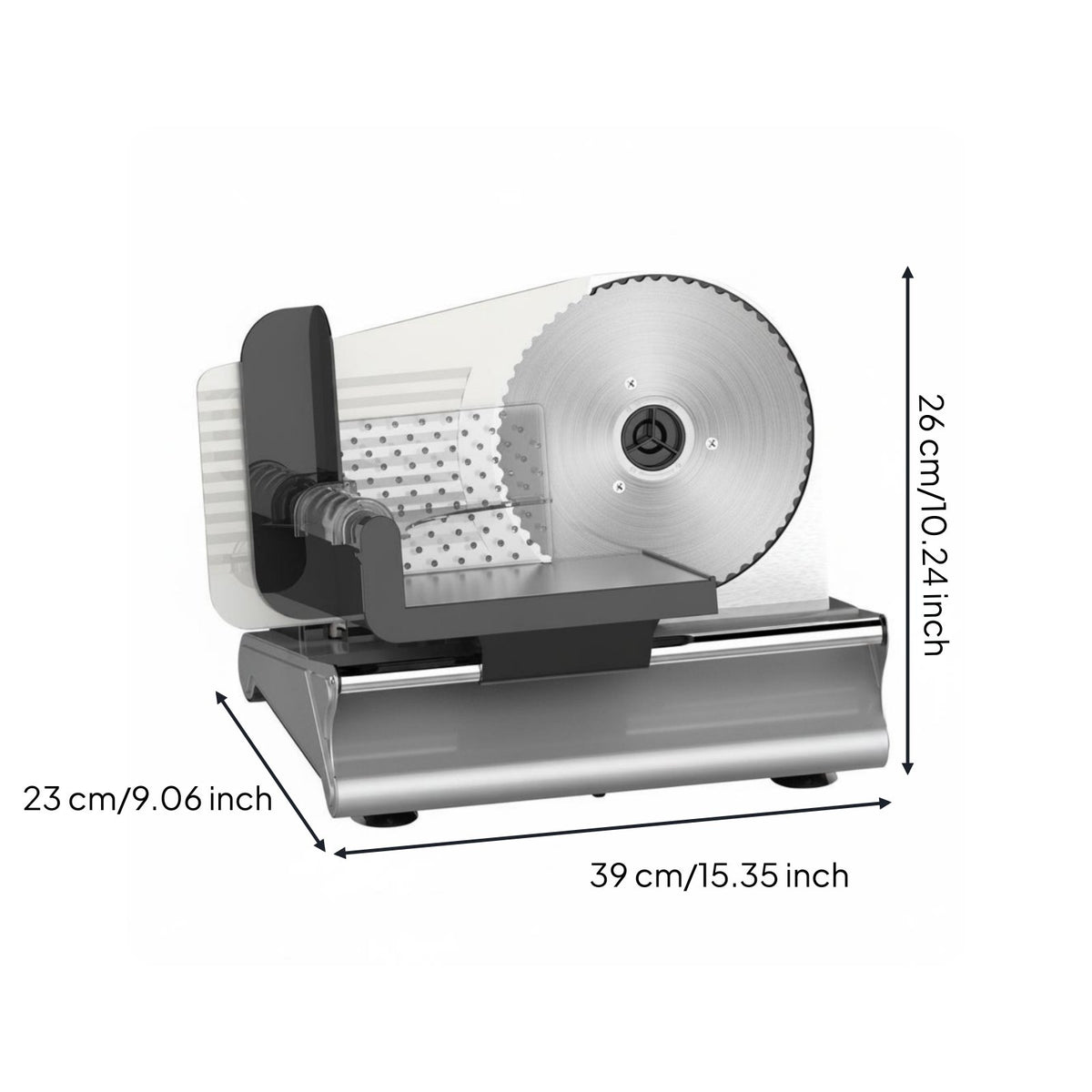Stainless Steel Blade Bread Cutter Machine 0 to 15 Mm Electric Meat Cutter Dishwasher-Safe Parts for Cross Border Sales, Home
