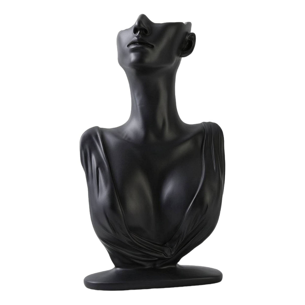 Resin Jewelry Mannequin Bust Sculpted Jewelry Display Bust Stable Necklace Display Stand Half-Body for Boutique Owners, Jewelers, Vanity