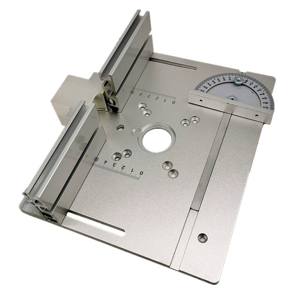 Adjustment Slot Aluminum Router Table Insert Plate Metal Router Table Insert Plate Alignment Rails Power Tool Accessory Rectangular