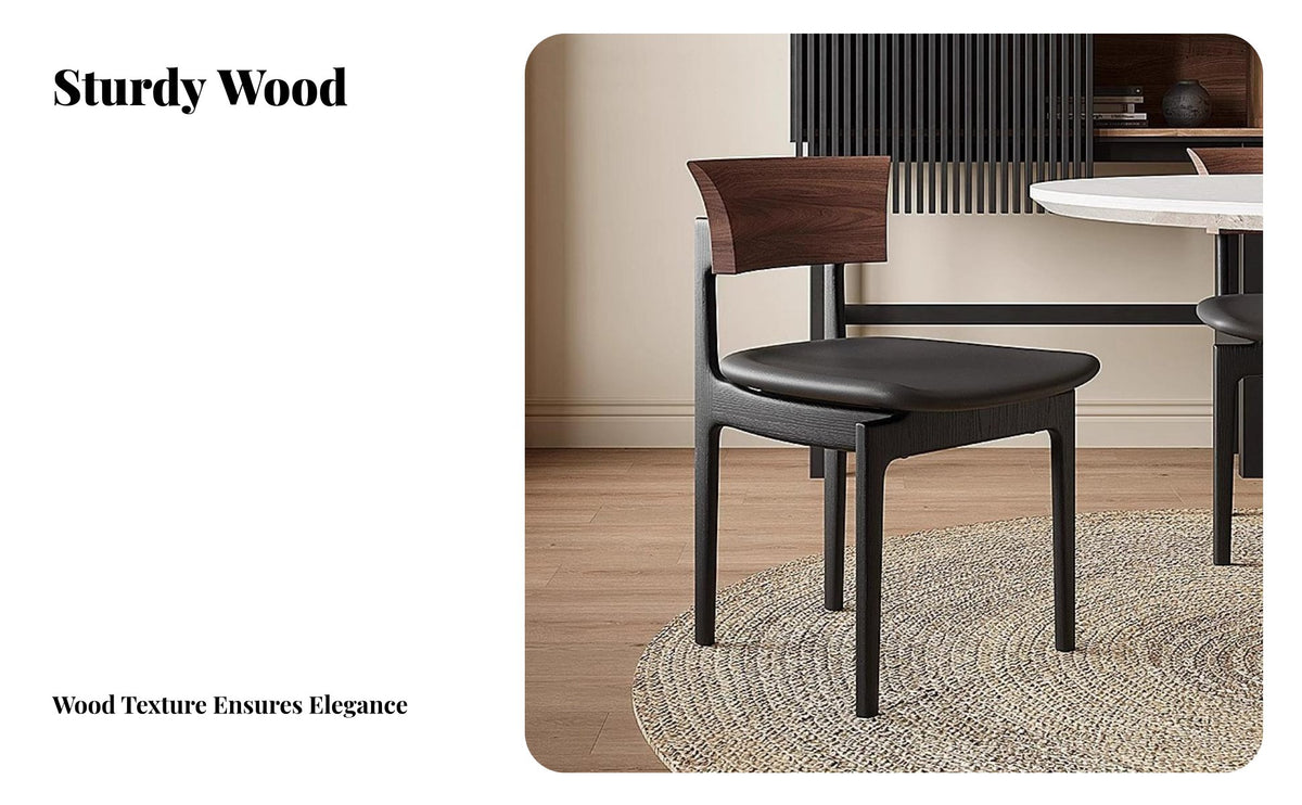 Nordic Design Upholstered Wood-Frame Seat Minimalist design Curved Backrest Armchair mid-centuryera Modern Dining Chair Soft Padded padding for Homeowners, Interior Designers, Business Owners, Office, Kitchen, Restaurant, Living Room
