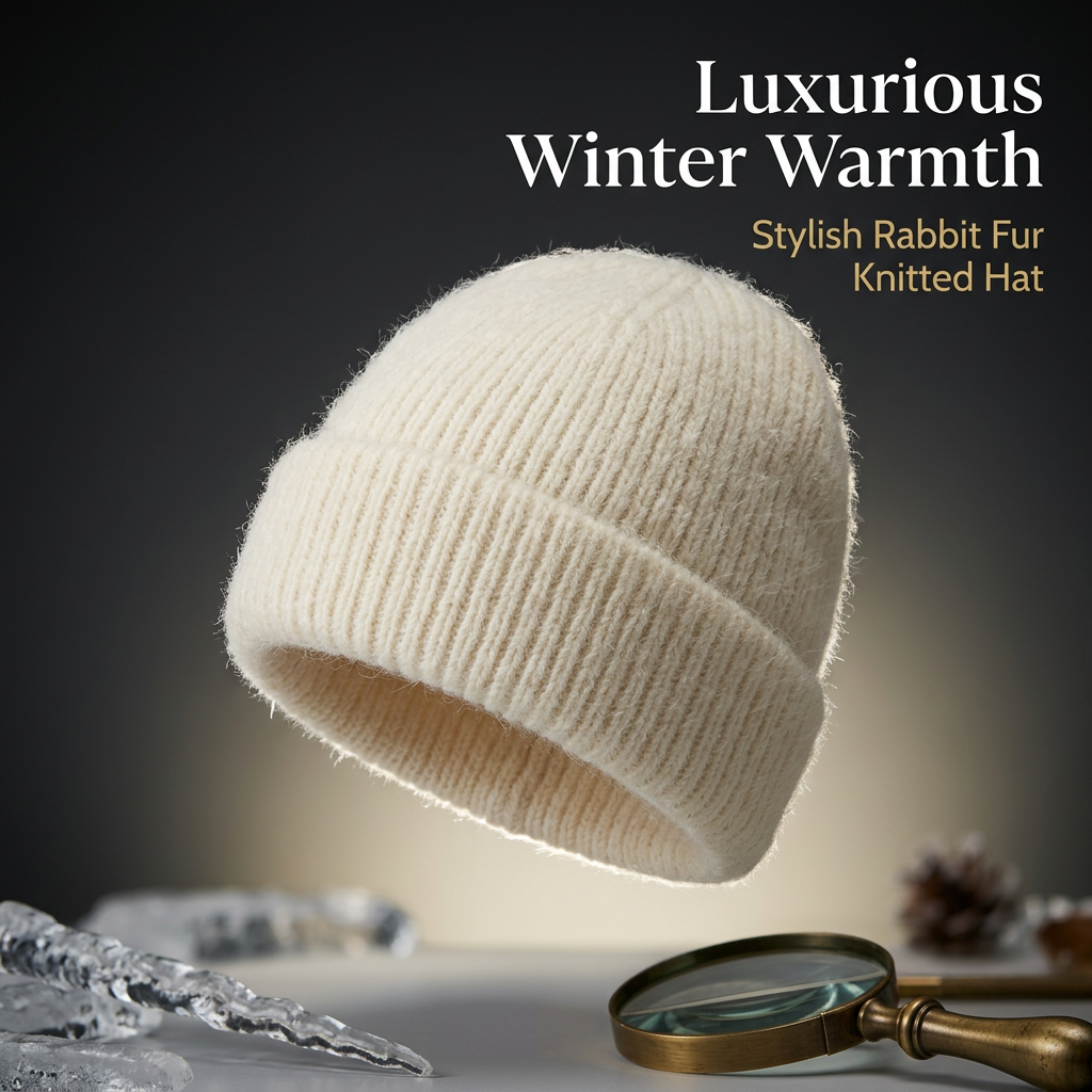 Ladies Warm Winter Cap, Women Winter Warm Knit Hat, Thick Knit Beanie for Women, Girls Winter Knit Cap, Boy Winter Cap Outdoor, Fuzzy Beanie