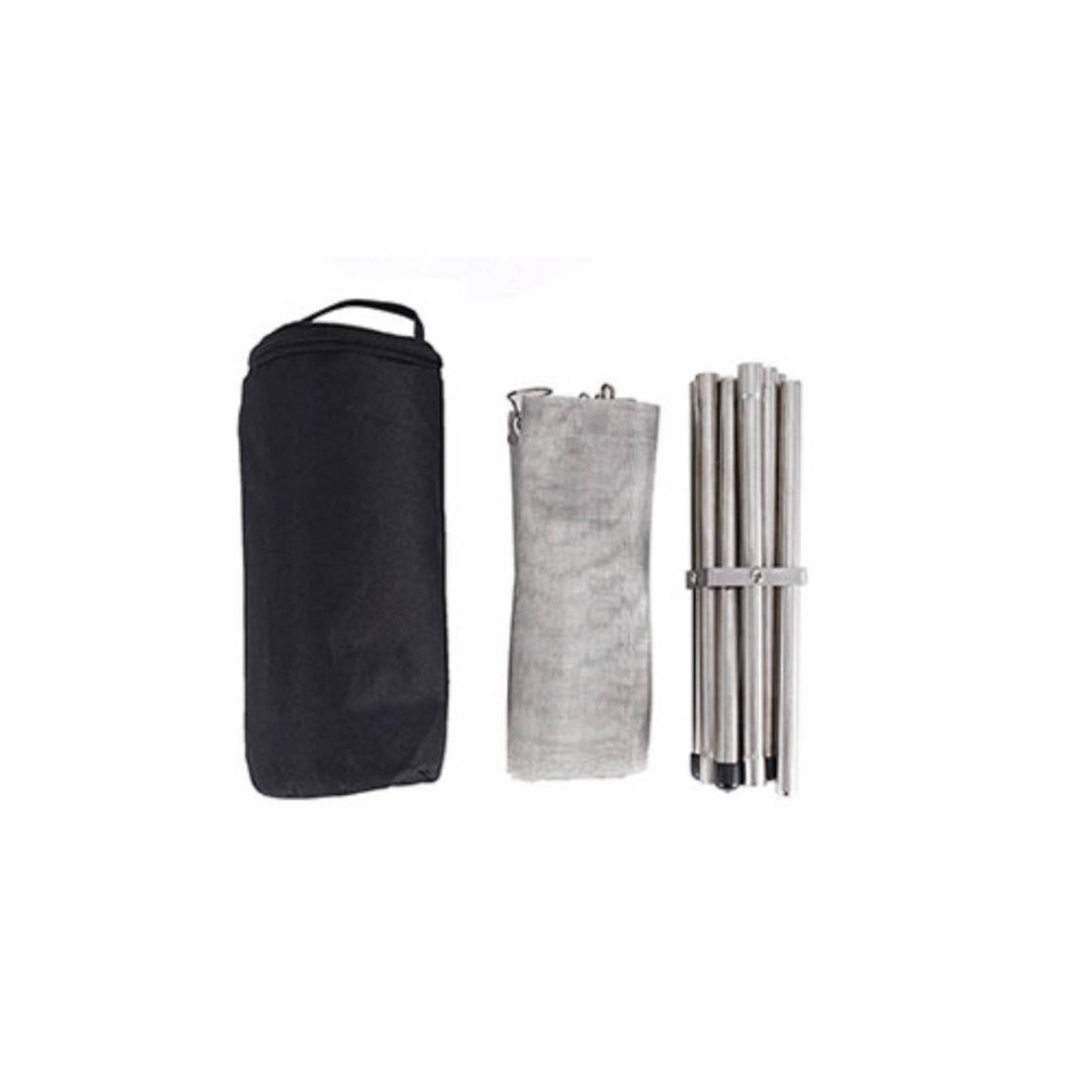Stainless Steel Fire Rack with Mesh Grill Portable Campfire Grill with Storage Bag Compact Foldable Fire Fire Bowl Space-Saving for Backpackers