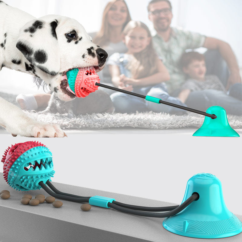 Pet Molar Chew Toy with Suction Cup for Dogs - Durable and Treat Dispensing