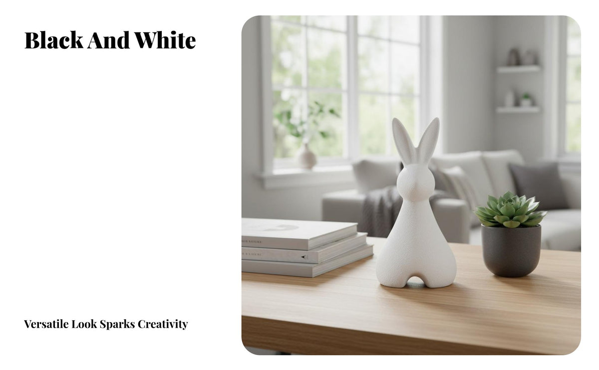 Ceramic Rabbit Figurine Cute Ceramic Rabbit Statue Creative Design