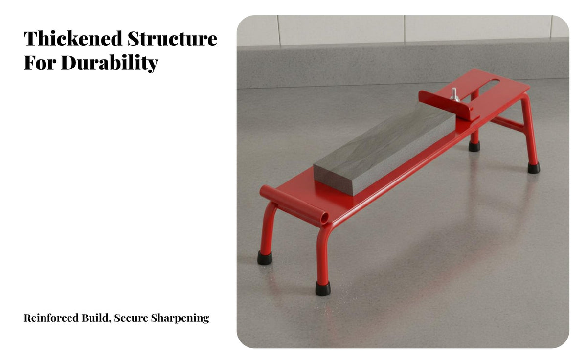 Universal Type Non-Slip Whetstone Holder Long-Lasting Non-Slip Whetstone Base Adjustable Ening Stone Holder All-Metal Construction for DIY Enthusiasts, Woodworkers, Kitchen, Workbench, Countertop, Workshop