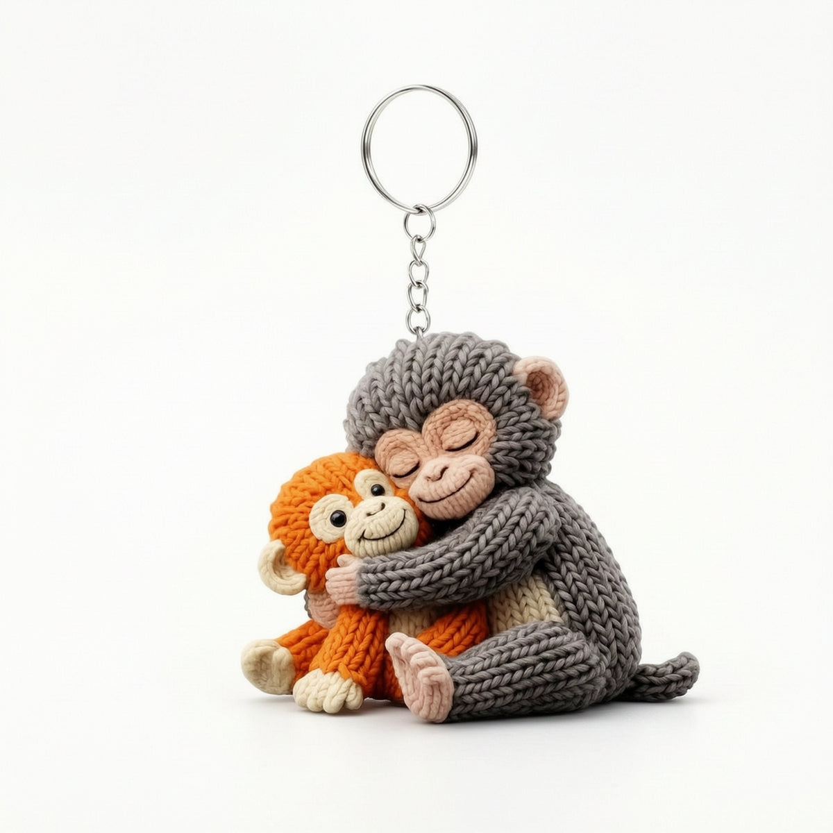 Flat Monkey Keychain Lightweight Acrylic Keychain Cute Monkey Key Fastener Scratch-Resistant for Teens
