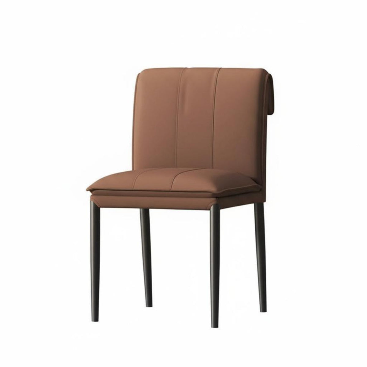 Light Luxury Design Upholstered High-Back Chair Ergonomic Backrest Upholstered Armless Side Chair Easy to Clean Kitchen Seat Stain-Resistant for Homeowners, Design Enthusiasts, Restaurant Owners, Dining Room, Home Office