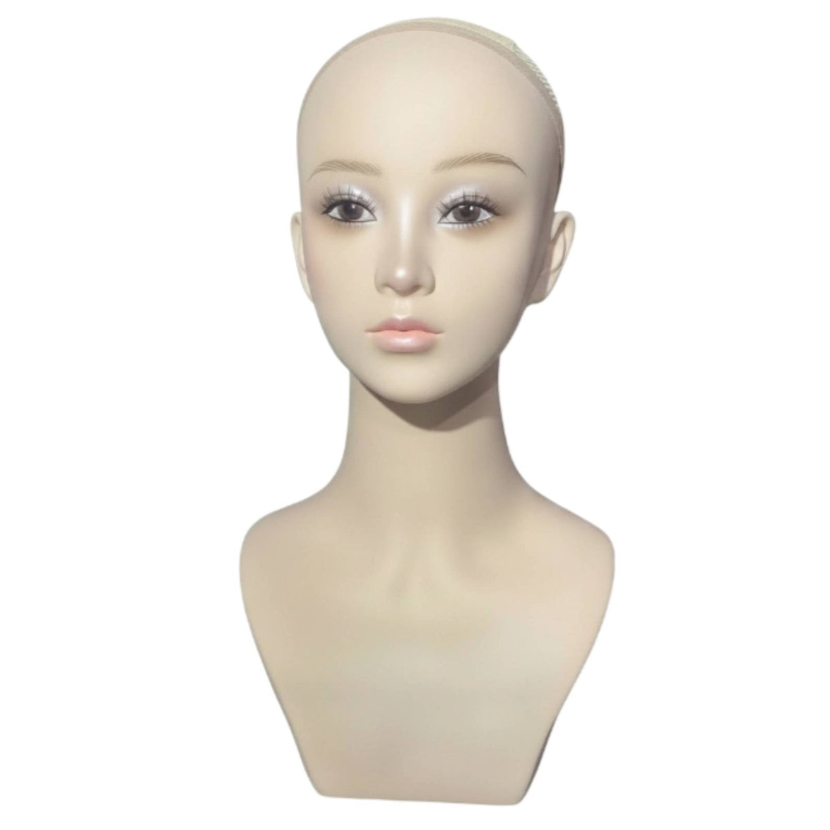 Female Mannequin Head with Shoulder Realistic Hairpiece Head Sturdy Beauty Display