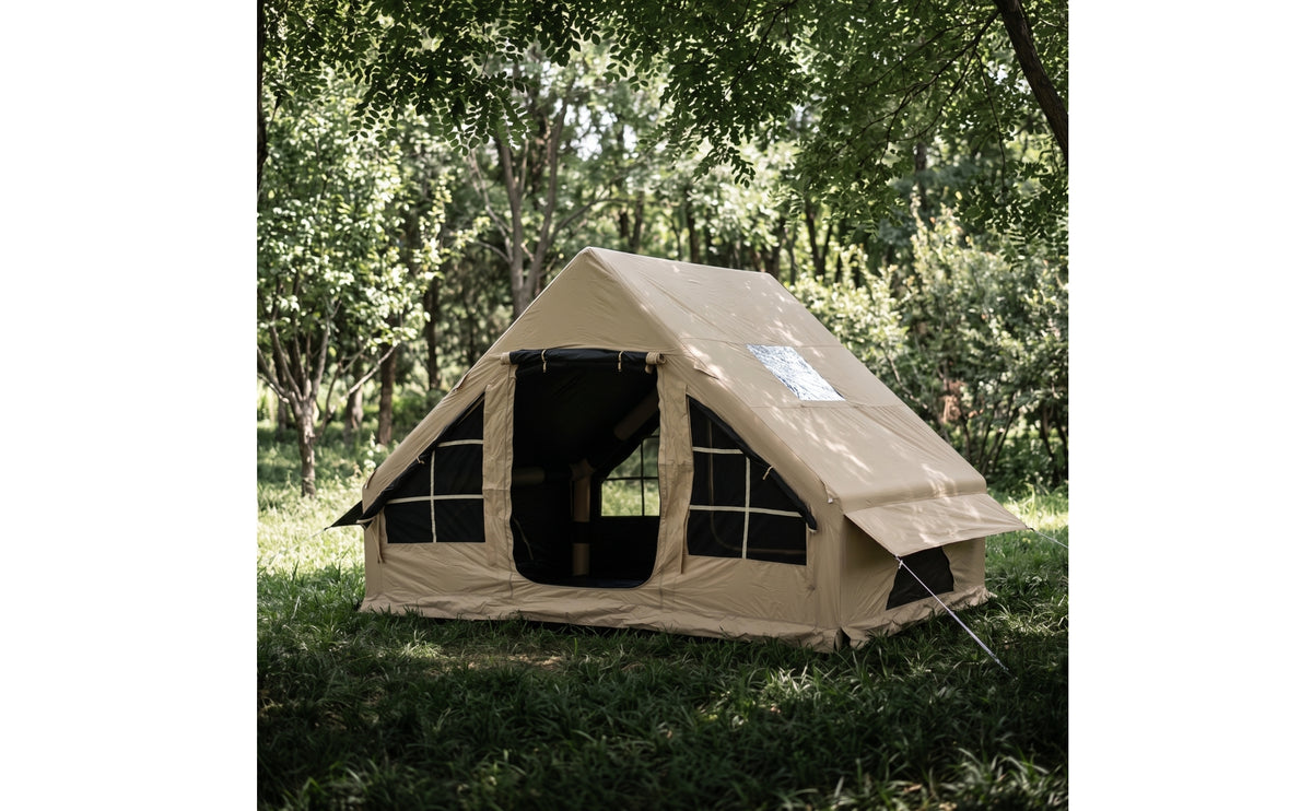 Easy Setup Inflatable Camping Tent with Awning Spacious Inflatable Tent Sturdy Portable for Backyard