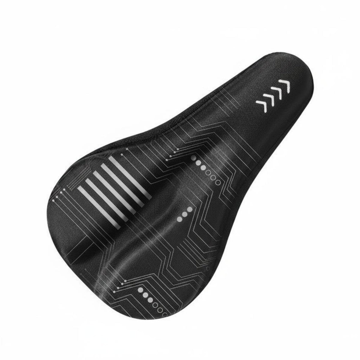 Shock Absorbing Padded Bike Saddle Cover Extra Soft Bike Seat Cover Breathable Silicone Two-Wheeler Seat Pad Ergonomic Design for Cyclists