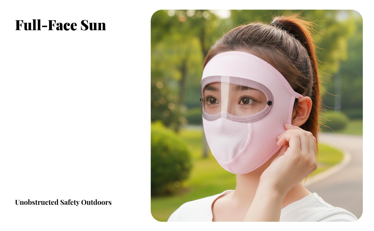 Full Face Sun Face Cover Breathable Protection Face Cover Protection Face Cover with Ocular Guard Quick Chilled Silk Sun Gaiter