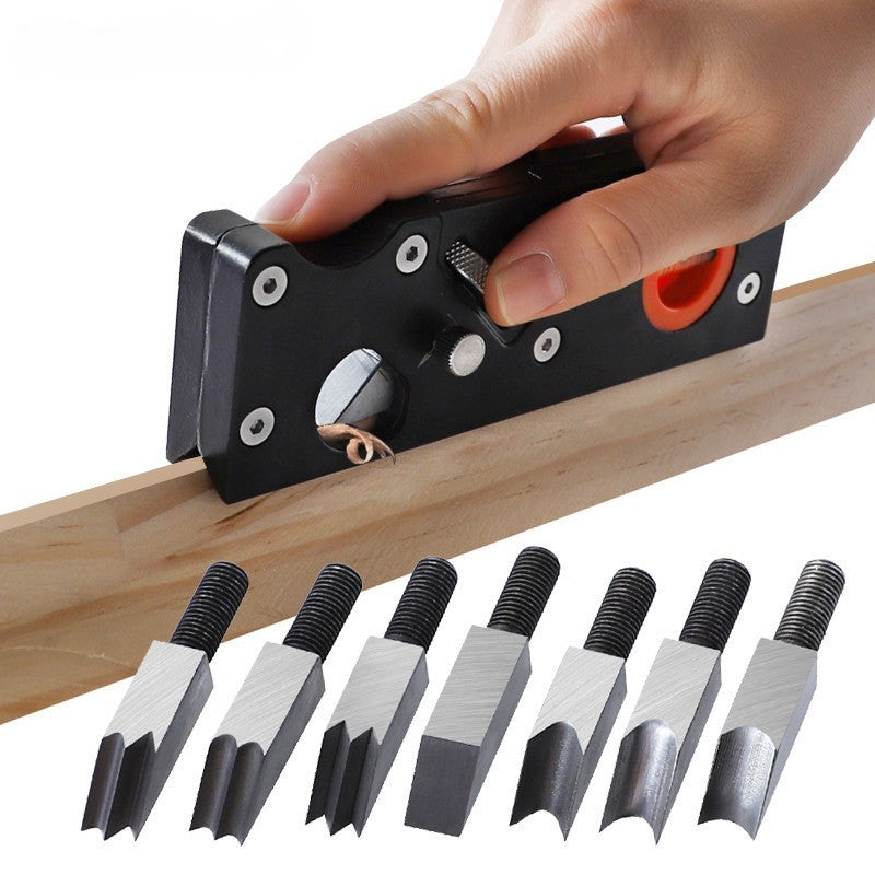 Imbot Multi-Blade Woodworking Trimming and Chamfering Plane, Adjustable Depth, 45-Degree Bevel