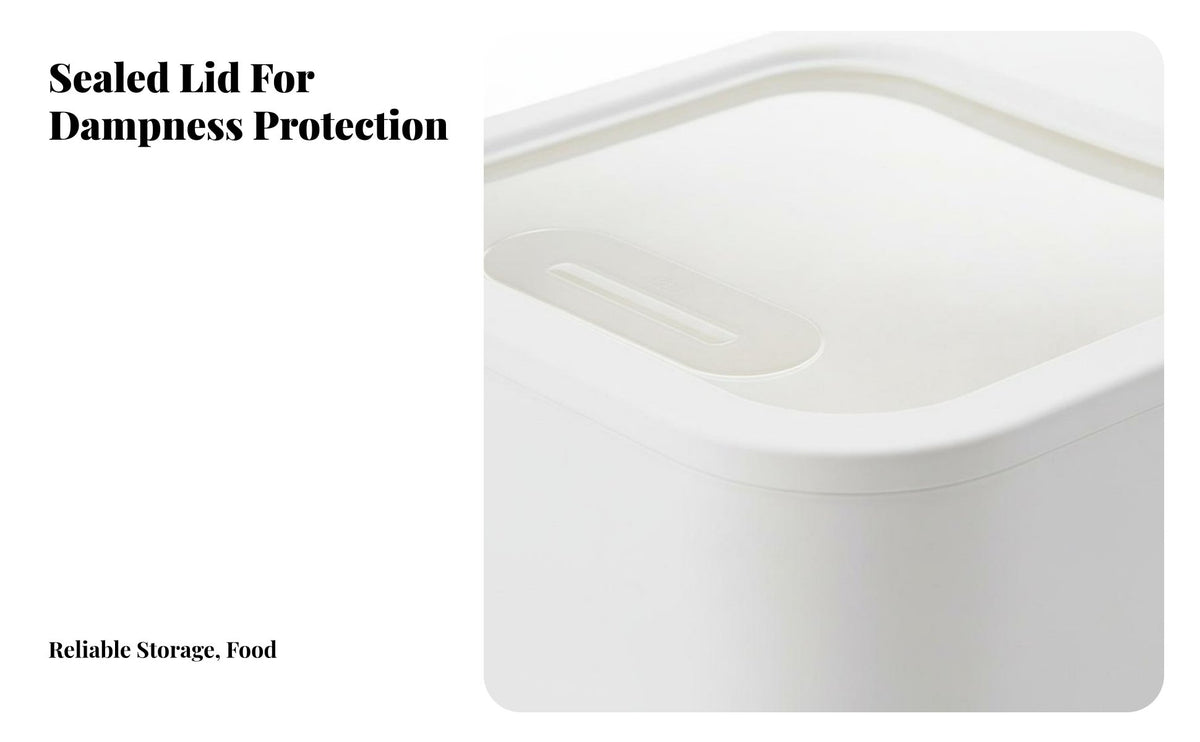 Transparent Design Rice Storage Container Moisture-Proof Airtight Rice Container Multi-Purpose for Countertop, Kitchen Cabinet