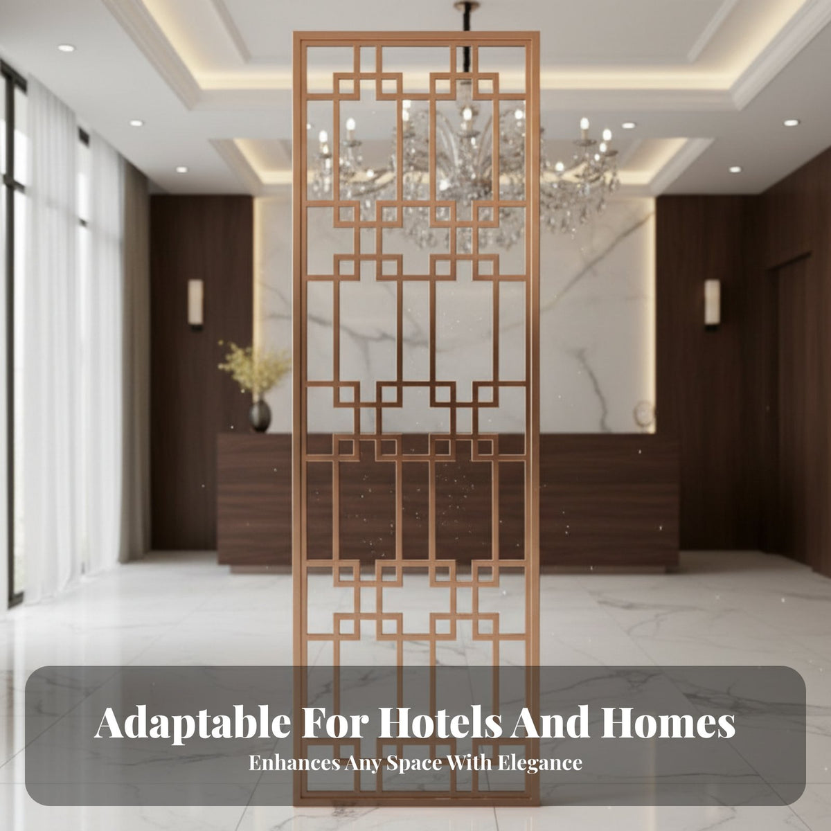 Stainless Steel Screen Modern Minimalist Design Decorative Screen Panel Rust Hollow out Partition Panel for Hotel, Clubhouse, Bar