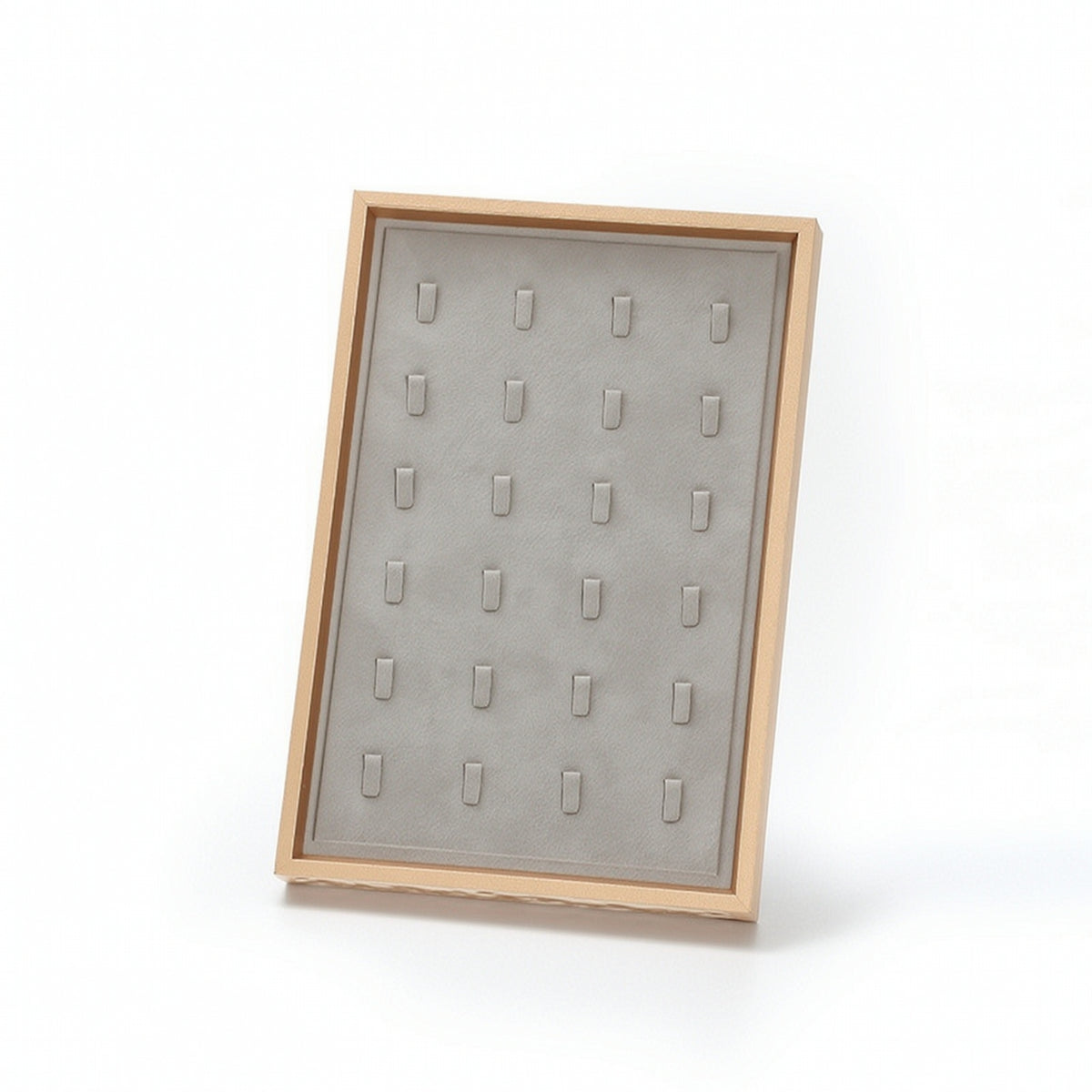 Jewelry Display Rack Rectangular Jewelry Holder with Padded Panel Band Display Tray for Vanity