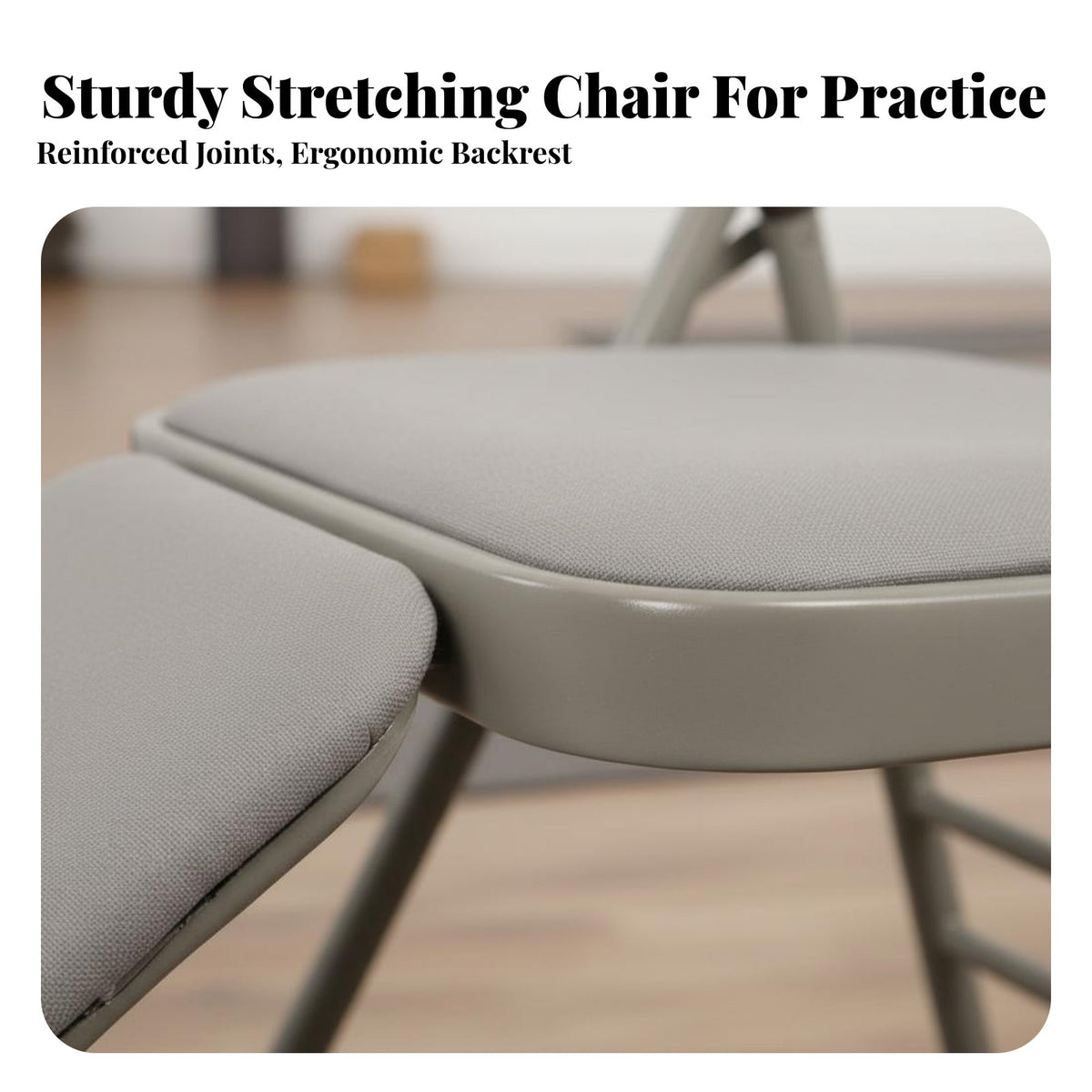 Backbend Support Chair Foldable Folding Stretching Chair Heavy Duty Stretching Aid for Beginners, Seniors, Home Gym