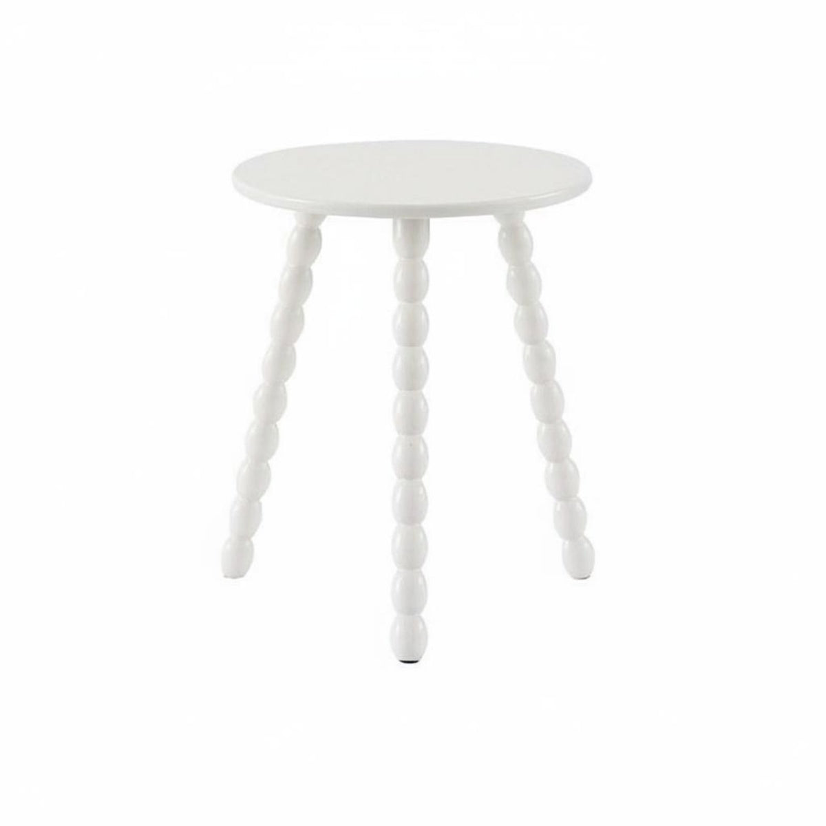 Round Bobbin Leg Table Compact Design Bobbin Leg Accent Table Multifunctional Vintage Design Nightstand for Bedroom