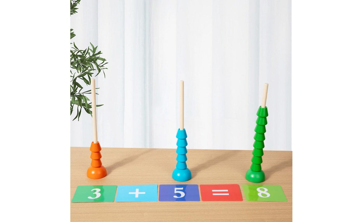 Color Sorting Assembling Toy Hand-Visual Coordination Training Counting Assembler Game Color Matching Game Early Math Learning
