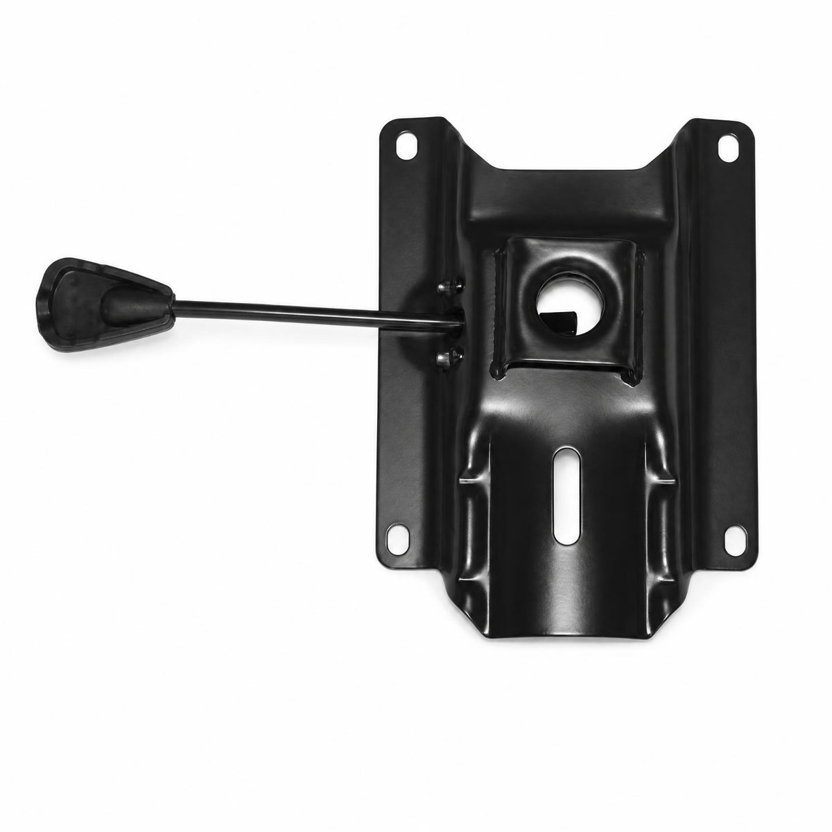 Adjustment Lever Office Chair Mounting Plate Central Opening Seat Bracket Plate Black Metal Tilt Control Mechanism Fits Standard Cylinders