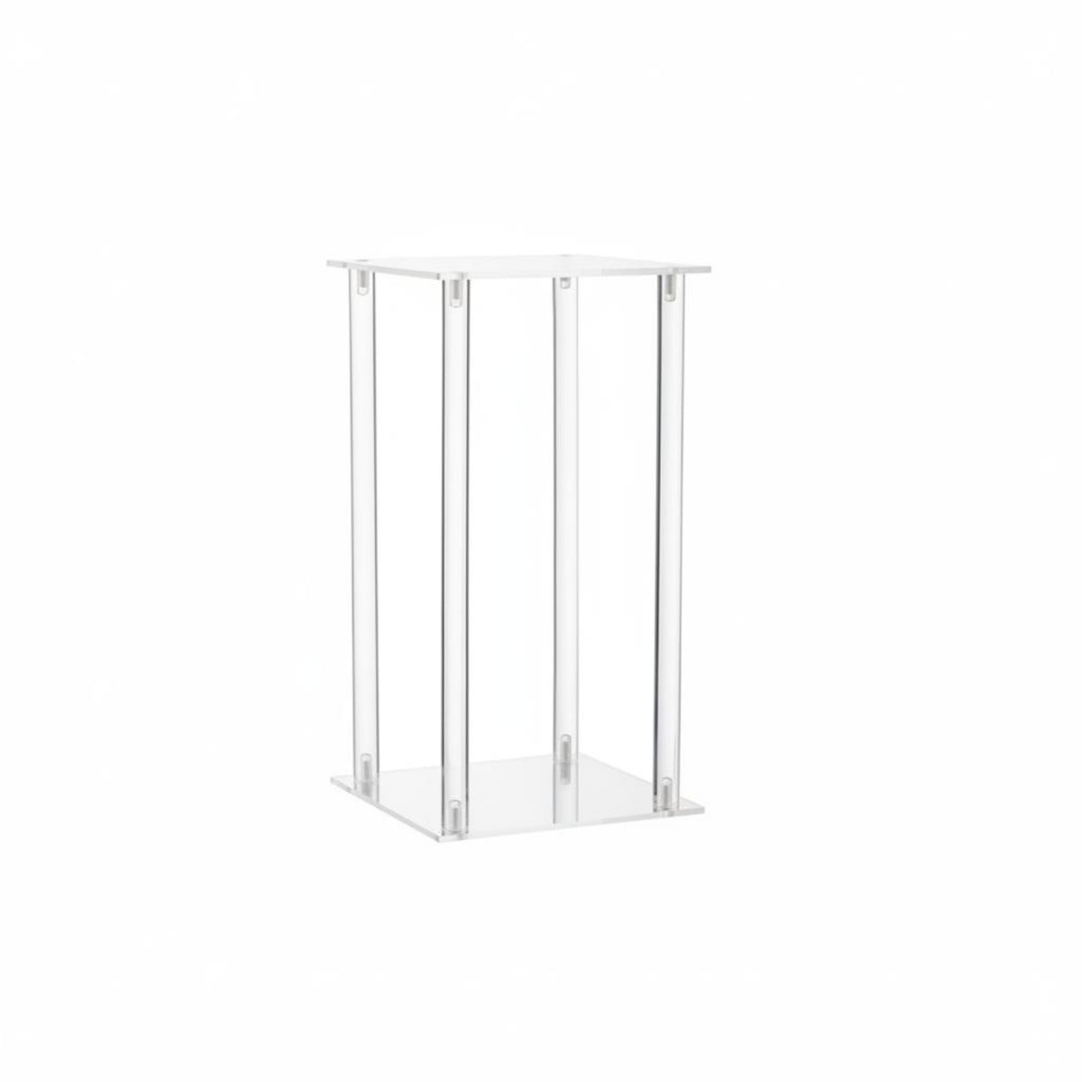 Modern Design Wedding Display Stand Stable Base Clear Display Riser Gold Finish for Ceremony, Reception