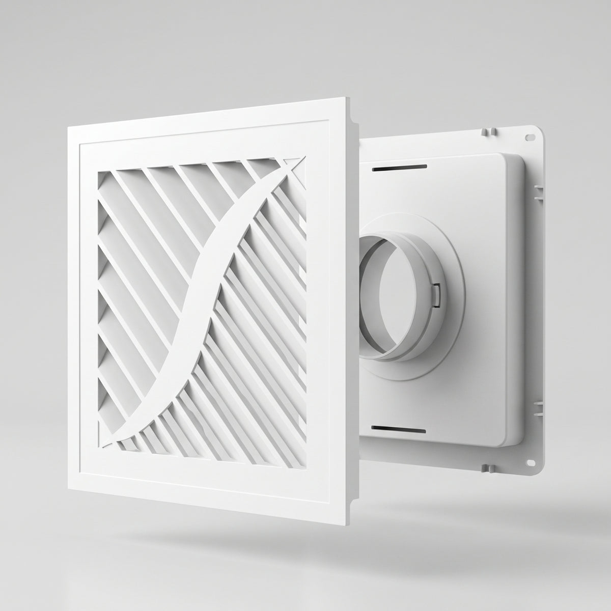 Aluminum Ceiling Vent Panel with Duct Connector Easy to Install Air Vent Grille Cover Sleek Air Outlet Cover Lightweight for Office