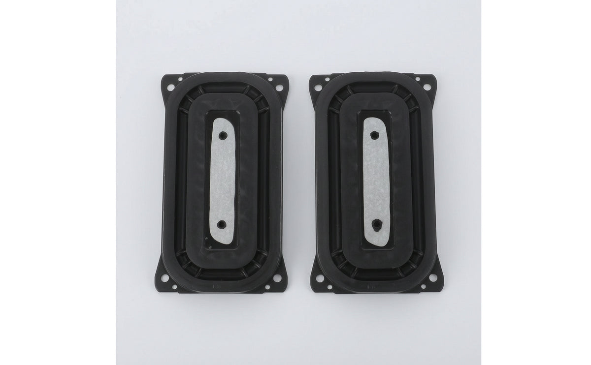 2 Pieces Rectangular Passive Diaphragm with Metal Strip Repair Passive Diaphragm Slim Hardware Rubber for DIYers, Audiophiles