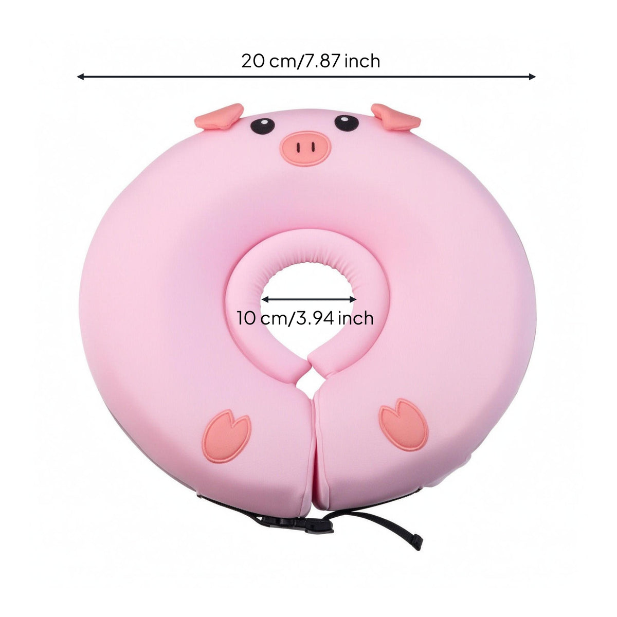 Adjustable Buckle Inflatable Baby Swim Neck Collar Cushioned Baby Neck Buoyancy Aid Collar Split Opening for Infants 3 to 6 Months Old