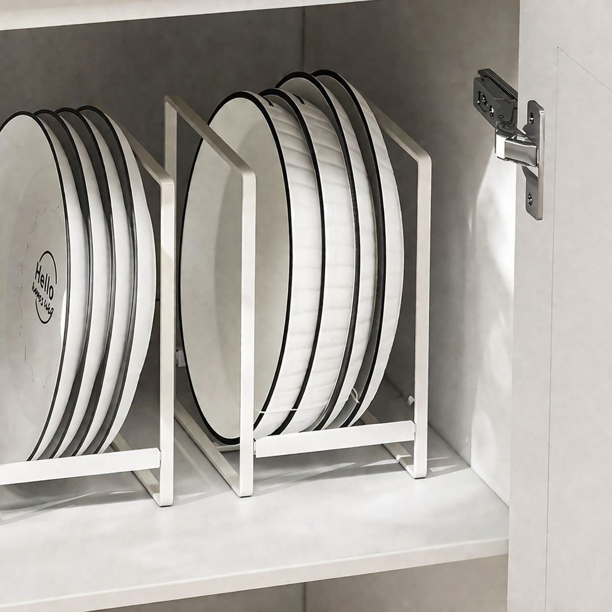 Dish Drying Rack, Over-Sink Dish Drying Rack, Slim, White, Tableware Drainer, Matte Finish