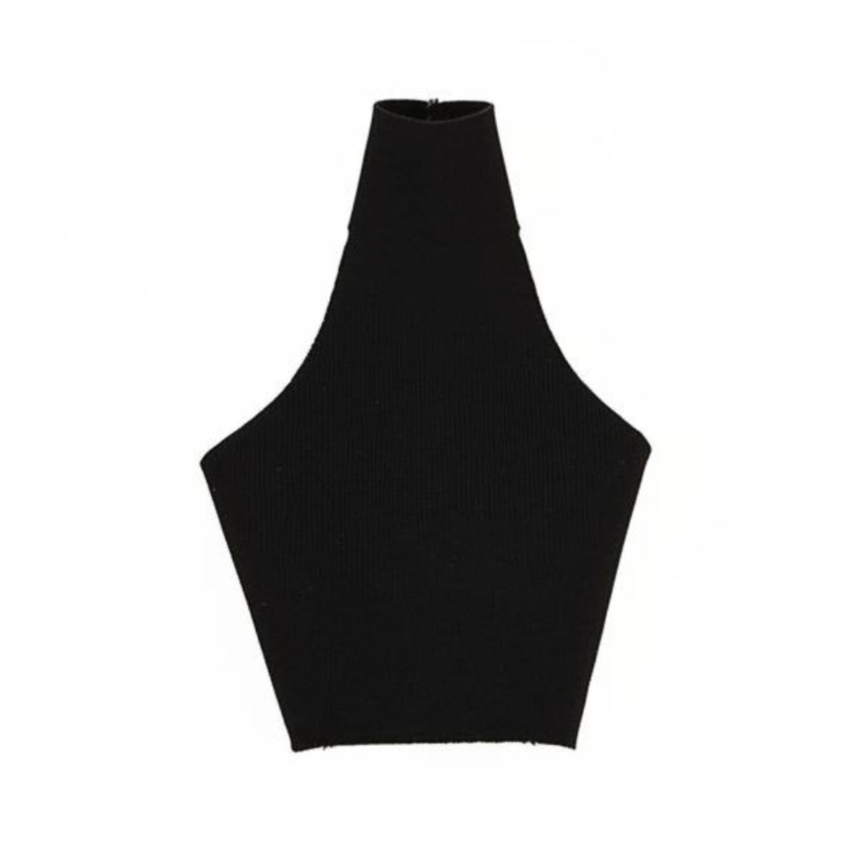High Neck Doll Vest Sleeveless 1/6 Scale Backless Top Ribbed Knit 1/6 Doll Short Top